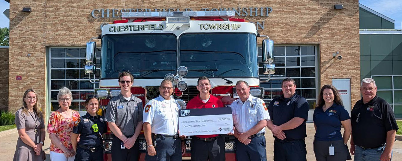 Chesterfield Fire Department check presentation